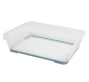 Organizador multiuso 2,25 litros transparente.