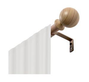 Barra cortina extensible 25/28 mm 120/210 cm bola natural