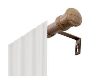 Barra cortina extensible 16/19 mm 120/210 cm Crown natural Cotidiana