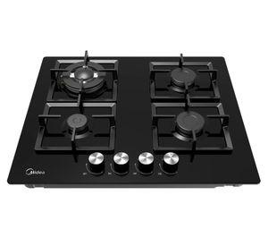 Encimera a gas 60 cm MG60GK007 negro 4 quemadores