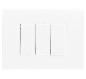 Placa armada interruptor doble 9/12 blanco Bticino