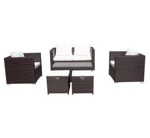 Set terraza 6 personas Brisbane chocolate El Barco