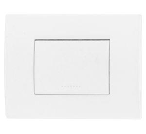 Placa armada interruptor simple 9/24 blanco Bticino