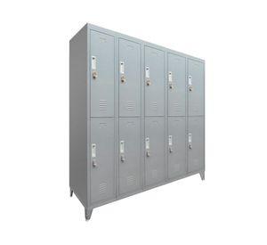 Locker ropero 10 puertas porta candado M5-02 gris Maletek