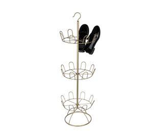 Organizador zapatos 3 niveles dorado
