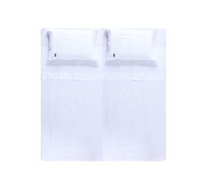 Juego sábanas king 300 hilos Moderno 1 bordado blanco Hebra