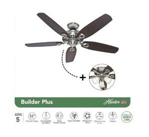 Ventilador de techo Builders plus 52'' plata 80 W