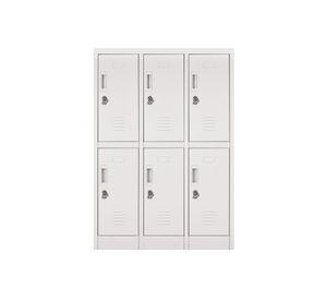 Locker office 6 puertas porta candado OLMN3-02 gris Maletek