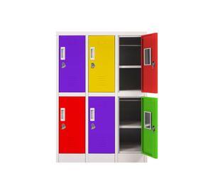 Locker office 6 puertas porta candado OLMN3-02 colores Maletek