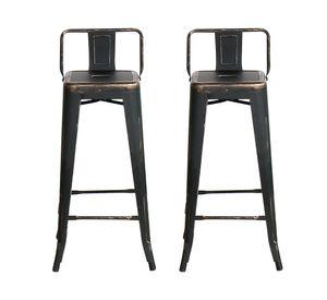 Silla bar Vintage negro 2 unidades Idetex