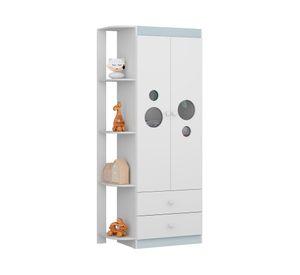 Ropero 2 puertas 2 cajones Kippi blanco Kidscool