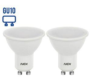 Ampolleta LED 7W GU10 luz cálida 2 unidades Nex