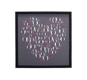 Cuadro 40x40 cm corazón marrón VGO