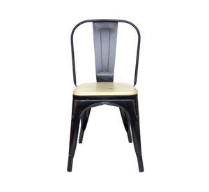 Silla Antique rustic negro 2 unidades Idetex