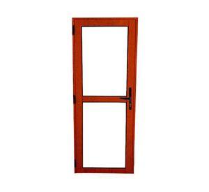 Puerta Interior Vidriada Aluminio 70x200 cm Madera AM-35 Mundo Glass