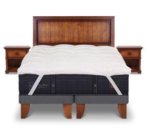 Cama europea King Grand premium + Set Monterrey + Bed Topper Cic