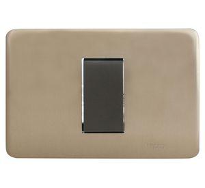 Interruptor simple iridium bronceado Schneider