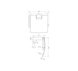 Porta papel Dessin negro Stretto