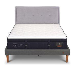 Cama europea curve Súper premium 2 plazas + respaldo Ganges Cic