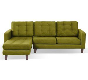 Sofá chaise izquierdo Nápoles verde Latam Home