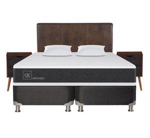 Box spring king Ortopedic B5 + set Baker/ Niger + almohadas viscoelásticas Cic