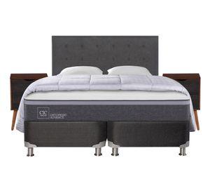 Box spring 2 plazas Ortopedic advance base dividida B5 + set Éufrates/ Niger + almohadas + plumón Cic