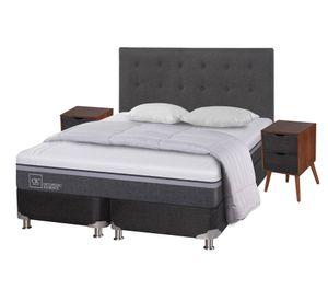Box spring 2 plazas Ortopedic advance base dividida B5 + set Éufrates/ Niger + almohadas + plumón Cic