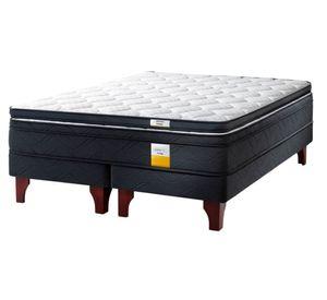 Cama europea full + topper x 190 cm + base dividida + patas Drimkip