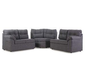 Sofá modular 5 cuerpos Roma tela gris
