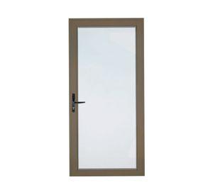 Puerta Interior vidriada 65x200 cm Aluminio termopanel derecha Titanio Mundo Glass