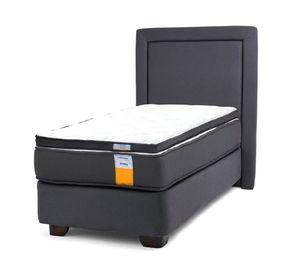 Cama americana funcional 1.5 plazas x 190 cm + respaldo + topper