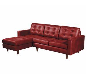 Sofá chaise izquierdo Nápoles rojo Latam Home