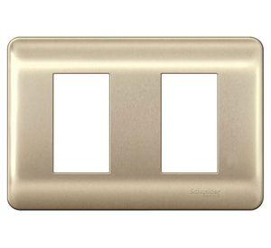 Placa iridium 2 mod. bronce c/sop. Schneider