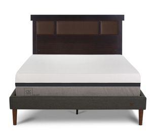 Cama europea 2 plazas Balance + respaldo Dublín chocolate Cic