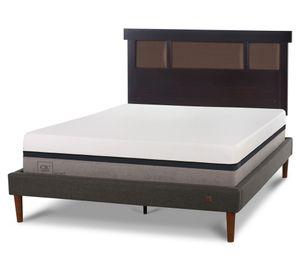 Cama europea 2 plazas Balance + respaldo Dublín chocolate Cic