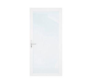 Puerta Interior vidriada 85x200 cm Aluminio termopanel derecha Blanca Mundo Glass