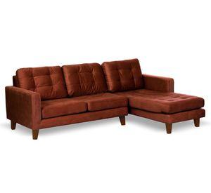 Sofá chaise derecho Nápoles chocolate Latam Home