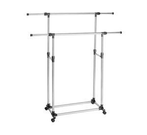 Perchero doble PXP908 plateado 160x83x45 cm