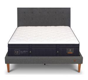 Cama europea curve Súper premium 2 plazas + respaldo Éufrates Cic