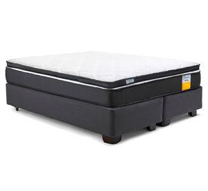 Cama americana funcional 2 plazas base dividida x 190 cm + topper