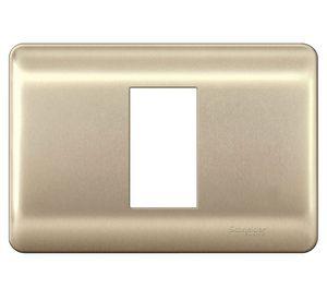 Placa iridium bronceado con stop 1 mod Schneider