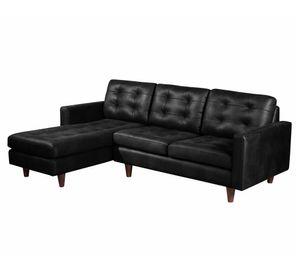 Sofá chaise izquierdo Nápoles negro Latam Home