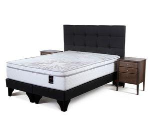 Box spring 2 plazas Art 4 base dividida patas + set Issey grafito Rosen