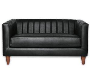 Sofá cuero Sorrento negro Latam Home