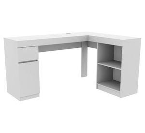 Escritorio en L 1 cajón 1 puerta Palermo blanco