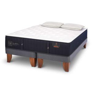 Cama europea Premium 2 plazas + base dividida + 2 almohadas Cic