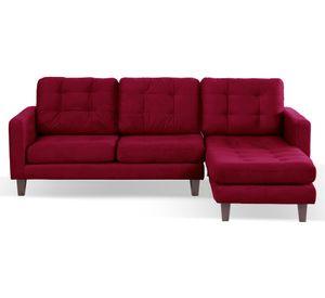 Sofá chaise derecho Nápoles burdeo Latam Home
