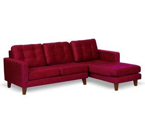 Sofá chaise derecho Nápoles burdeo Latam Home