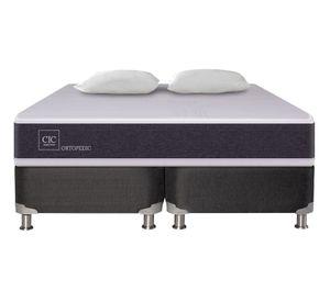Box spring 2 plazas Ortopedic base dividida B5 + almohadas viscoelásticas Cic