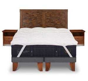 Cama europea 2 plazas Grand Premium dividida + set Antique Topper Cic